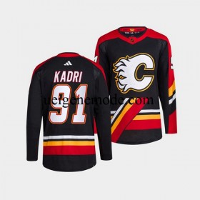 Herren Calgary Flames Eishockey Trikot Nazem Kadri 91 Adidas 2022-2023 Reverse Retro Rot Authentic